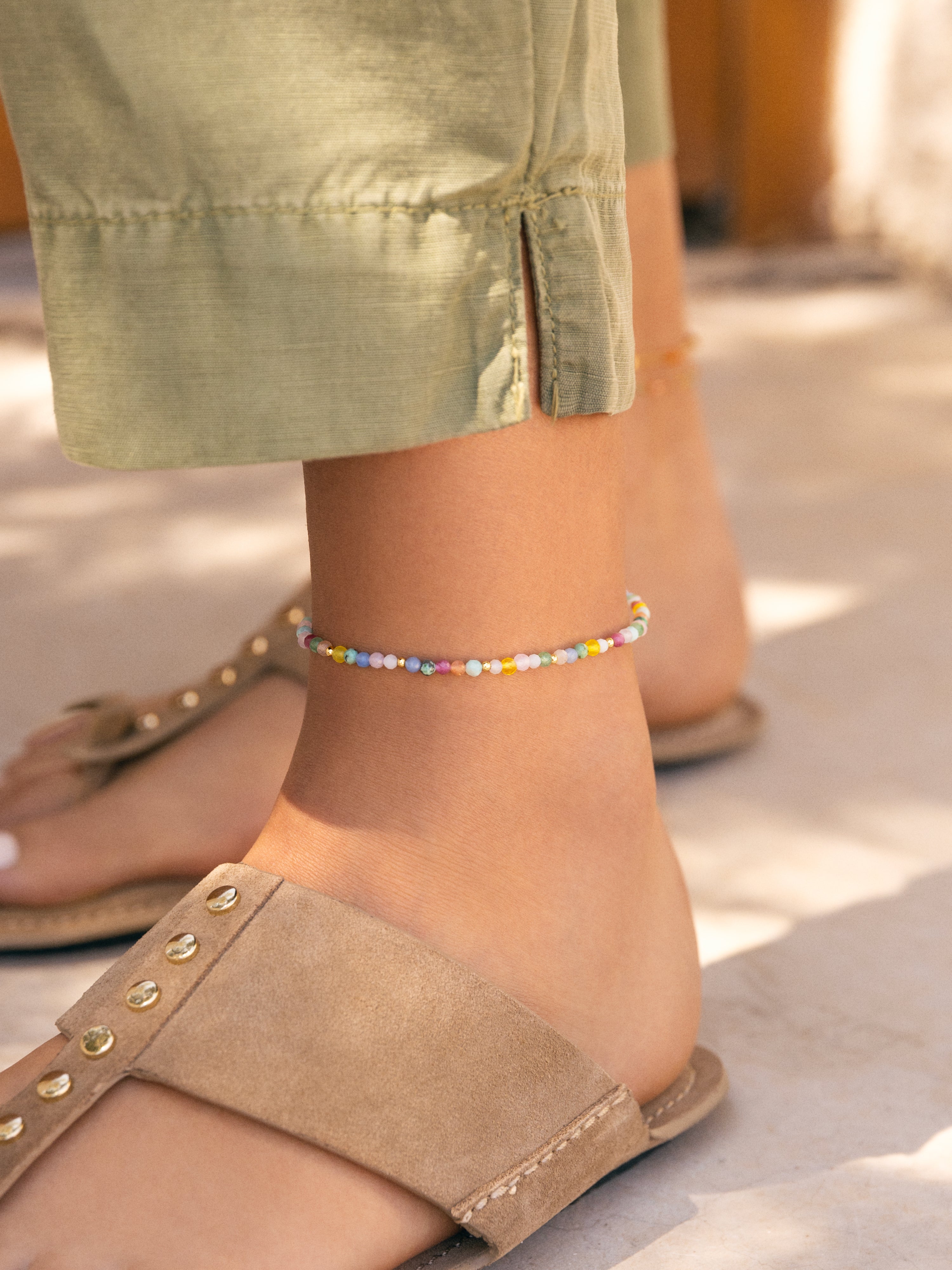 Altea Dots Colors Gold Anklet