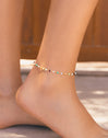 Crystals Colors Gold Anklet