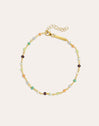 Crystals Colors Gold Anklet