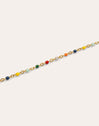 Tobillera Dots Colors Enamel Acero Baño Oro