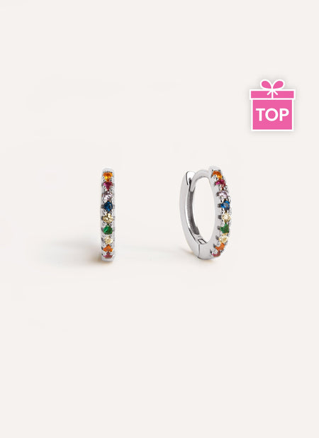 Pendientes Aro Colors Plata