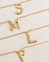 Collar Personalizado Letter Brillante Baño Oro