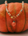 Pumpkin Stones Stainless Steel Gold Necklace