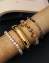 Ambar Stones Stainless Steel Gold Bracelet