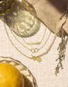 Collar Mamá Heart Plata Baño Oro