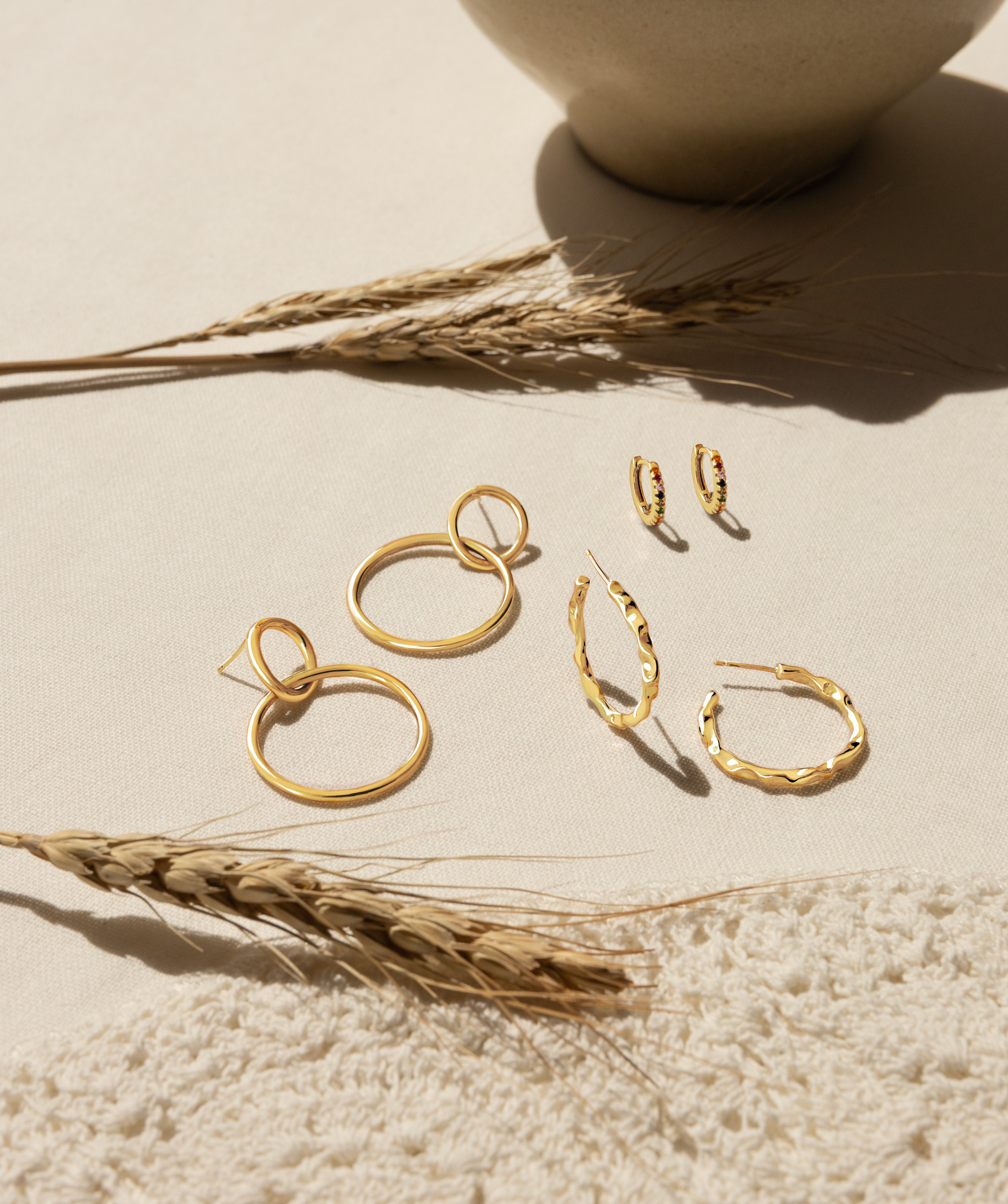 Lake Gold Hoop Earrings