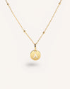 Gepersonaliseerde ketting Mini Medallion verguld met goud