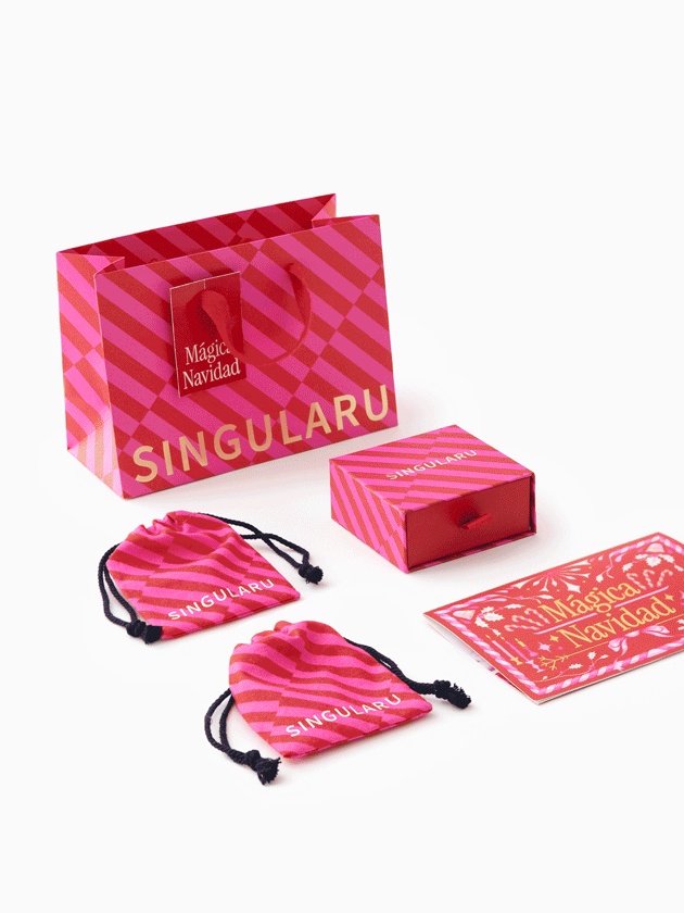 Pack Regalo Collar y Pendientes Circles Twist Baño Oro