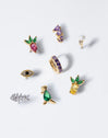 Fishbone Spark Silver Single Earring