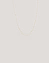 Collier Dots Enamel Blanc Acier Plaqué Or