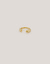 Brinco Individual Ear Cuff Gota Prata Banho de Ouro