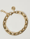 Pulsera Big Link Acero Baño Oro