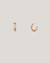 Ambar Stones Stainess Steel Gold Earrings 
