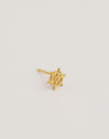 Ship wheel Gold Single Earring