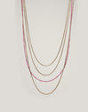 Collar Cleopatra Pink Acero Baño Oro