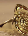 Anillo Snail Shell Baño Oro