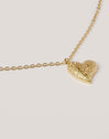 Collar Organic Heart Acero Baño Oro