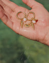 Carmen True Mar Hoop Earrings Gold Plated Steel