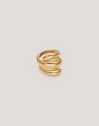 Ring mit Schlaufe aus Stahl, vergoldet - vista 4