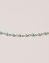 Collar Dots Turquoise Enamel Plata Baño Oro