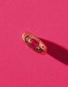 Anillo Charlotte Esmeralda Baño Oro
