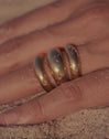 Anillo Dune Aire Acero Baño Oro