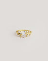 Ring Buganvilla White mit 18kt Goldbeschichtung
