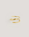 Bague Spiral Spark Plaqué Or - vista 4