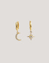 Polar Moon Spark Gold-Plated Earrings