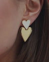 Pendientes Duo D'Amour Nácar Acero Baño Oro