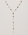 Y Tourmaline Stone Stainless Steel Gold Necklace
