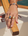 Kyanite Steel Gold-Plated Choker