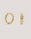 Naval Hoop Earrings Gold Plated - vista 4