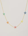 Collar Starfish Enamel Colors Baño Oro