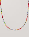 Collar Crystals Rainbow Acero Baño Oro