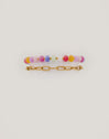 Bracelet Bali Chic Stones Acier Plaqué Or