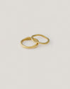 Pack 2 Anillos Nea Acero Baño Oro