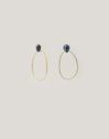 Pendientes Catalina Oval Acero Baño Oro
