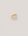 Bague Abbraccio White Acier Plaqué Or