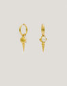 Carmen True Mar Hoop Earrings Gold Plated Steel