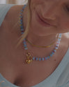 Collar Skycolor Stones Acero Baño Oro