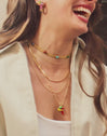 Choker Tape Stones Aço Banho de Ouro