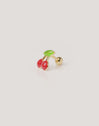 Single Earring Mini Cherry Gold Plated