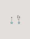 Creolen-Ohrringe Star Sky Enamel Stahl