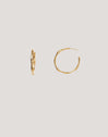 Pendientes Aro Bamboo Acero Baño Oro - vista 4