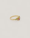 Rainbow Bubbles Ring, vergoldet