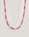Rosé Stones Stainless Steel Gold Necklace 