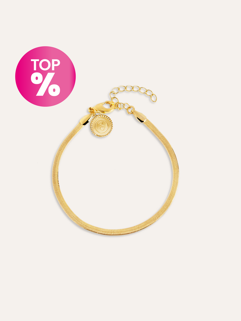 Bracelet Lisse S Acero Baño Oro