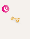 Boucle D’oreille à L’unité Mini Paw Argent Plaqué Or