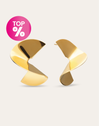 Pendientes Big Swirl Acero Baño Oro